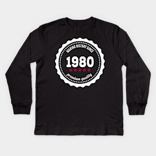 Making history since 1980 badge Kids Long Sleeve T-Shirt